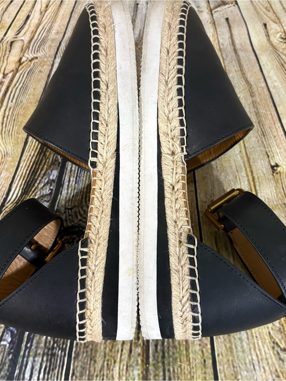 See By Chloe Sandal Shoes Women’s 37 U.S. 7 Black Glyn Espadrille - Picture 6 of 10